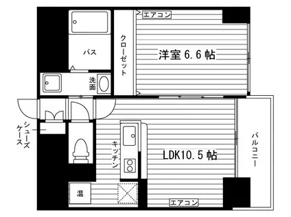 ルラシオン北7条(1LDK/9階)の間取り写真