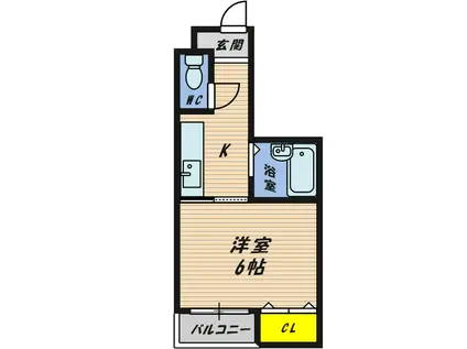 ラグランデエイコー(1K/1階)の間取り写真