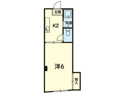 クレール新町(1K/2階)の間取り写真