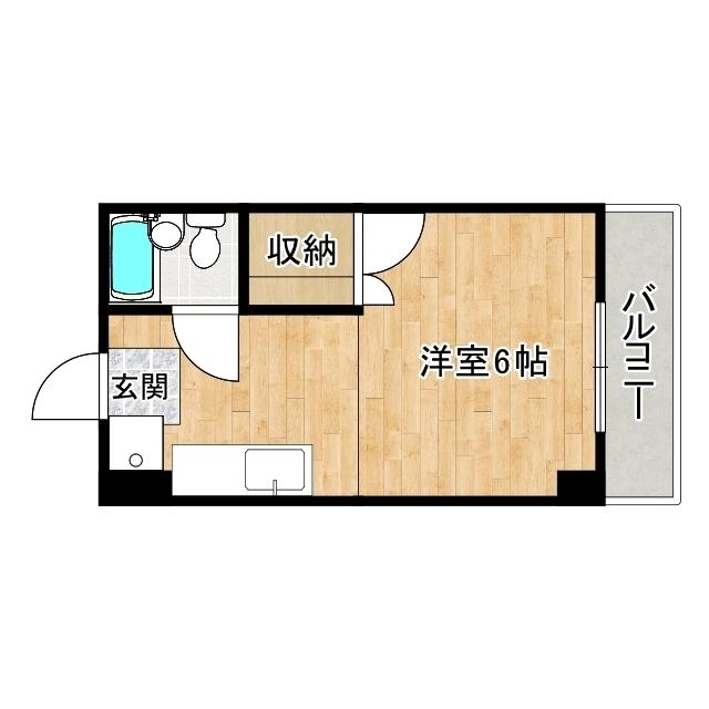 カーサミハルI(ワンルーム/3階)の間取り写真