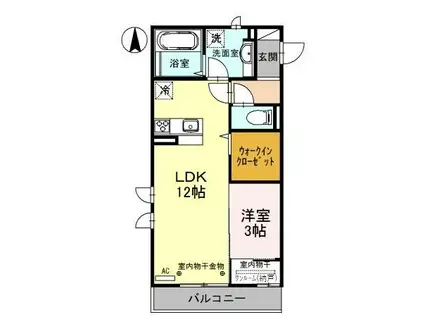 チェレステ A(1LDK/2階)の間取り写真