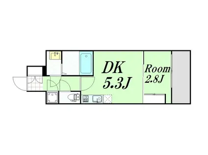 SERENITE本町REFLET(1DK/10階)の間取り写真