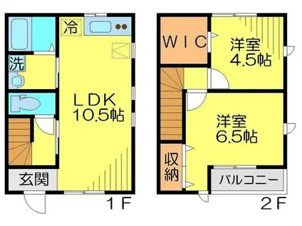 アネーロ(2LDK/1階)の間取り写真