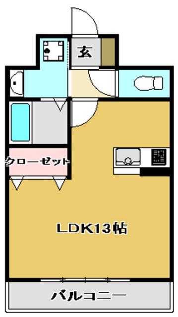SORA(ワンルーム/2階)の間取り写真