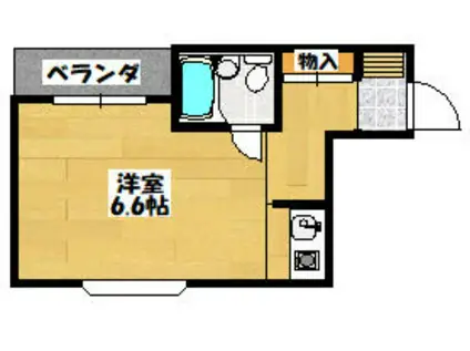 リンデン(ワンルーム/3階)の間取り写真