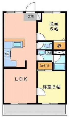 メープルテラス壱番館(2LDK/3階)の間取り写真