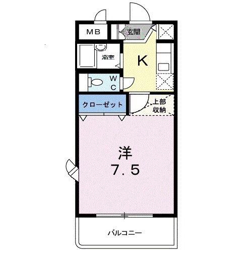 GRACEONE(1K/2階)の間取り写真