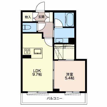 ベレオペリファニア(1LDK/1階)の間取り写真