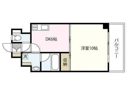 プルミエール(1DK/2階)の間取り写真