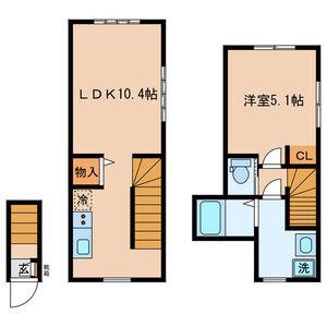 アザレ東武練馬(1LDK/2階)の間取り写真