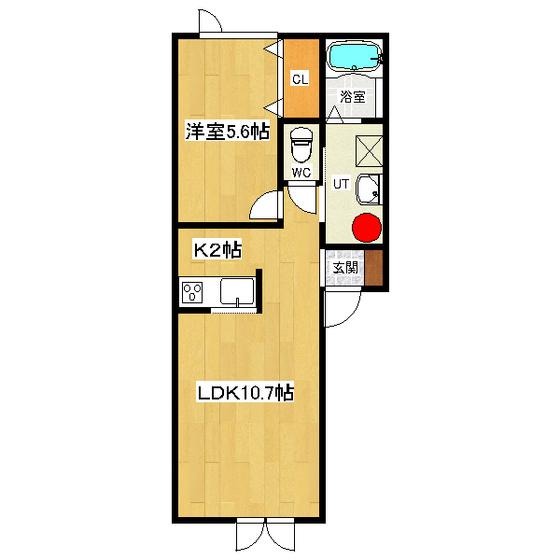 CLASS II(1LDK/2階)の間取り写真