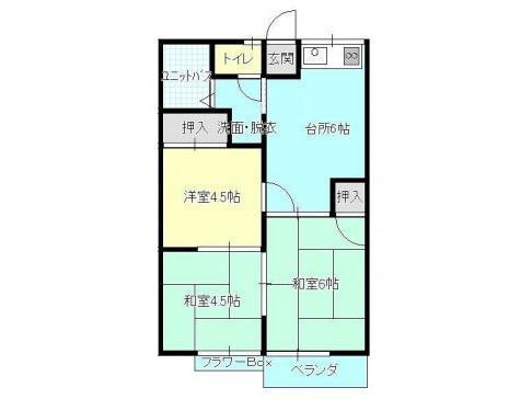 サトーハイツ(3DK/2階)の間取り写真