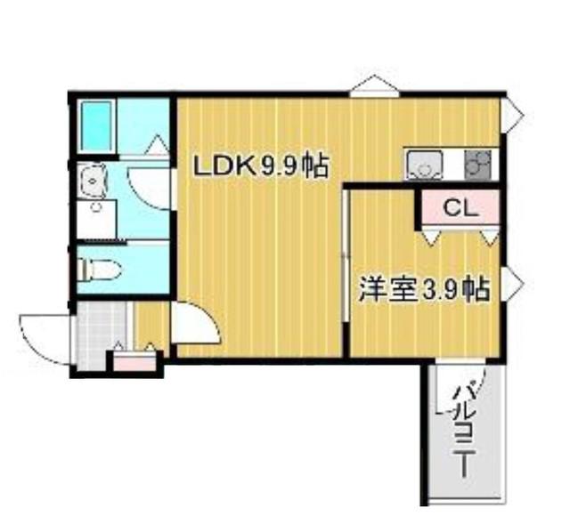 LA-CREA ZII(1LDK/3階)の間取り写真