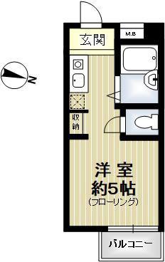 本山INGVILLA(ワンルーム/4階)の間取り写真