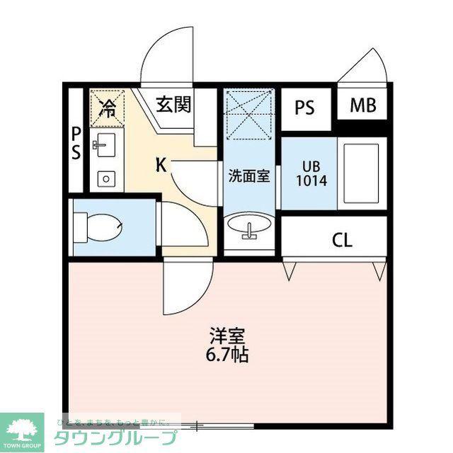 プレシャス熊谷(1K/1階)の間取り写真