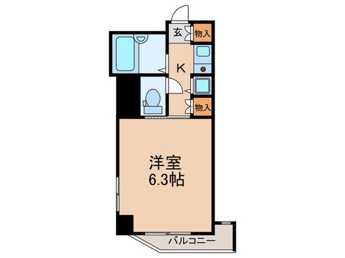 アミスタ小石川(1K/3階)の間取り写真