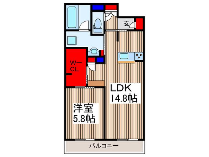 COMFARM II(1LDK/2階)の間取り写真