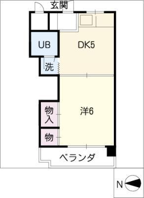 ロイヤルフラット松屋町(1DK/3階)の間取り写真