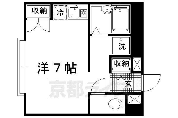 レオパレスブランカ(ワンルーム/1階)の間取り写真