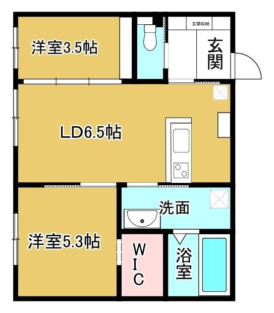ROYAL MINT(2LDK/2階)の間取り写真
