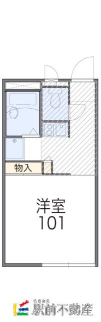 レオパレスウィング(1K/1階)の間取り写真