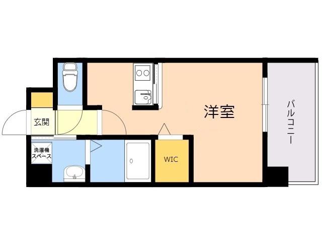 エンクレスト博多駅東2(1K/9階)の間取り写真