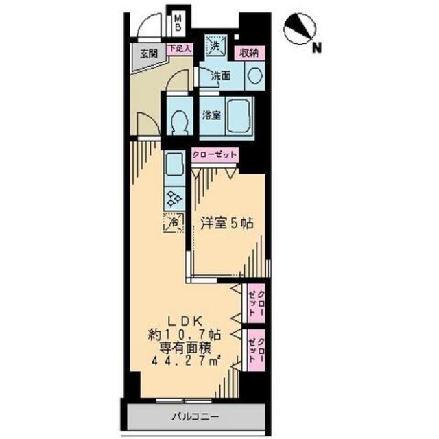 アーク銀座京橋(1LDK/11階)の間取り写真
