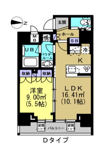 260515 ルーラル二十四番館(1LDK/10階)の間取り写真