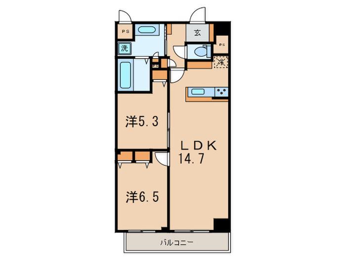 XPAVELA甲東園(2LDK/3階)の間取り写真