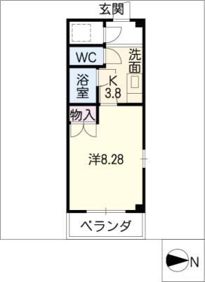 フォレスト98(1K/5階)の間取り写真
