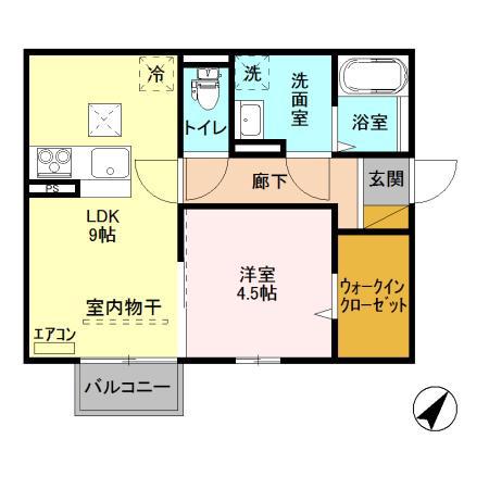 ブリランテ(1LDK/1階)の間取り写真