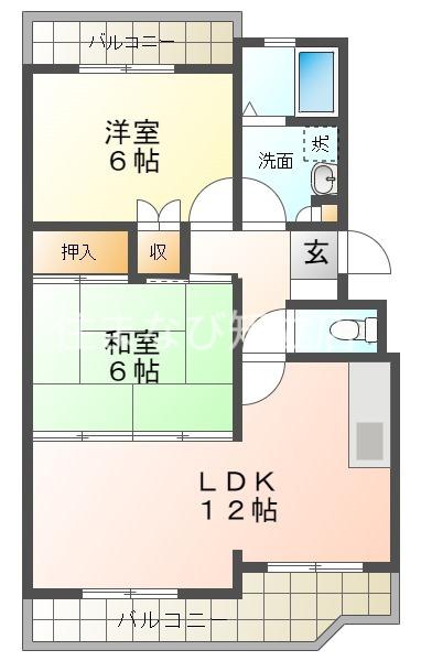 ストーンリバービレッジ(2LDK/1階)の間取り写真