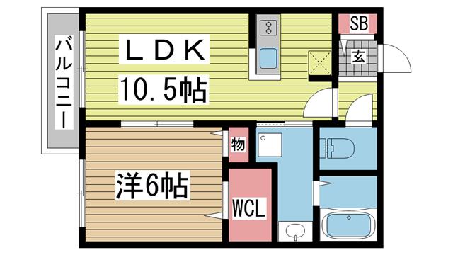 メゾンプレミール(1LDK/1階)の間取り写真