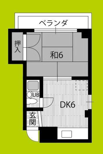EXIT13(1DK/3階)の間取り写真