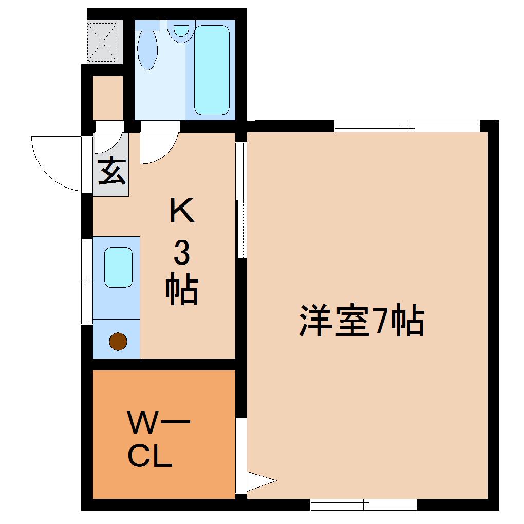 リブSASAHOKO(1K/2階)の間取り写真