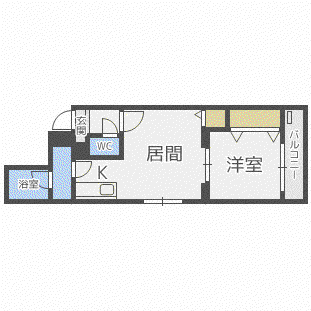 プレシオン南9条(1LDK/3階)の間取り写真