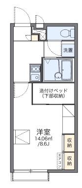 レオパレスユウ(1K/2階)の間取り写真