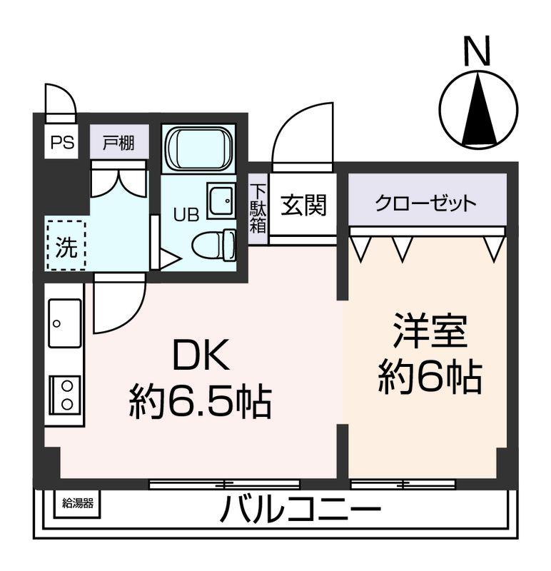 ヒルメゾンシブヤ 402(1DK/4階)の間取り写真