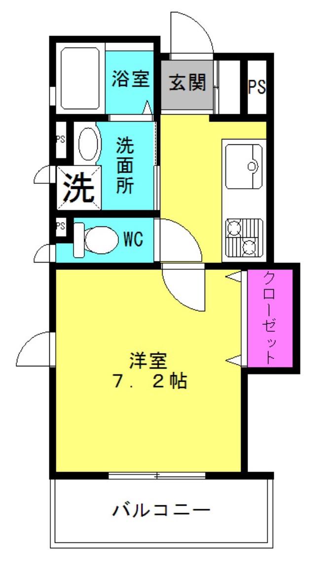 センチュリー平野(1K/3階)の間取り写真