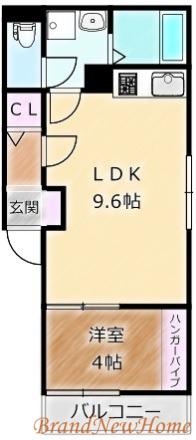 ノワール七道(1LDK/2階)の間取り写真