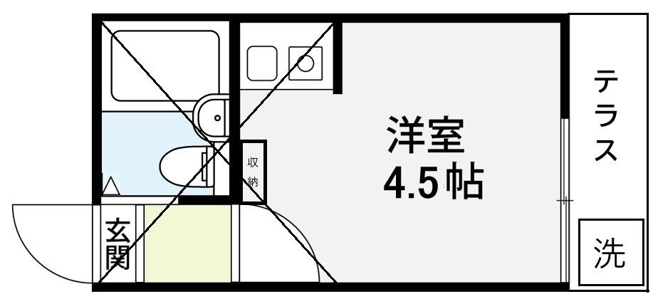 レオパレス滝野川(ワンルーム/1階)の間取り写真