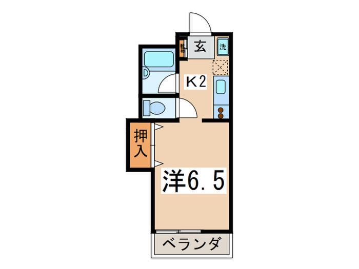 ブールヴァール菊名(ワンルーム/2階)の間取り写真