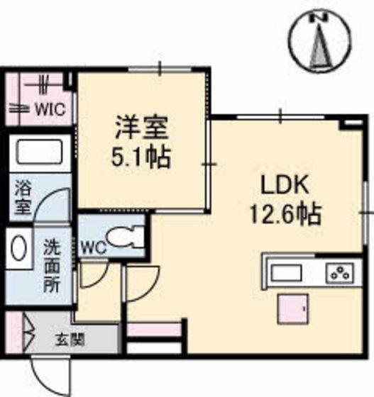 シンフォニアII(1LDK/1階)の間取り写真
