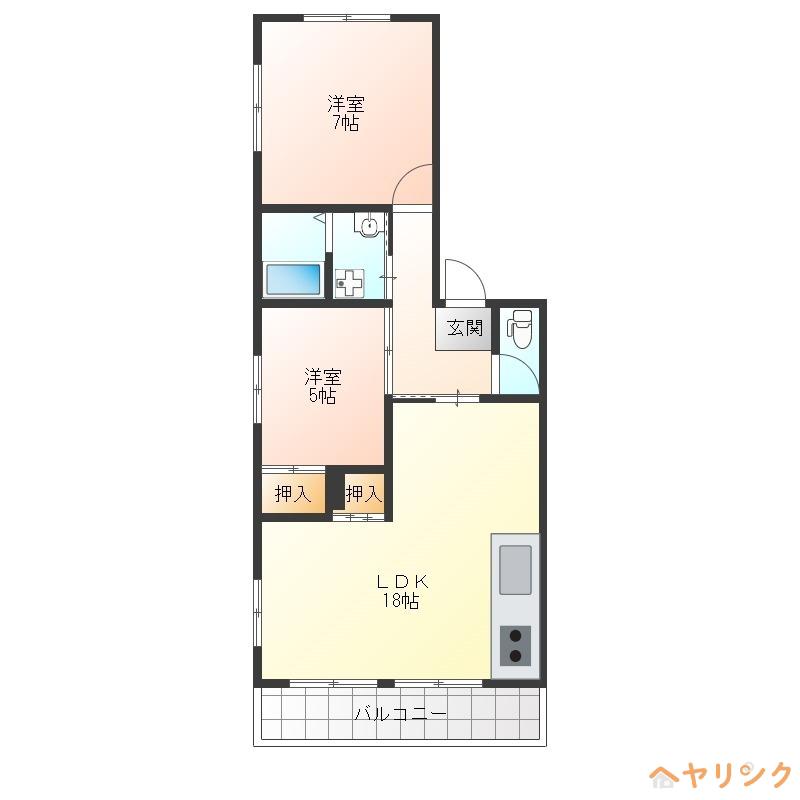 セレクトプルミエール(2LDK/3階)の間取り写真