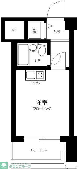 グローリア初穂高田馬場(ワンルーム/5階)の間取り写真