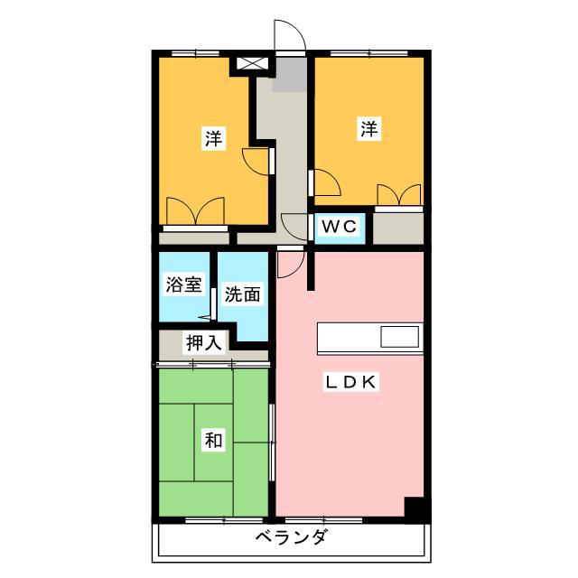 アクロプレステージII(3LDK/2階)の間取り写真