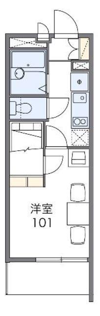 レオパレスメルシー新和(1K/3階)の間取り写真