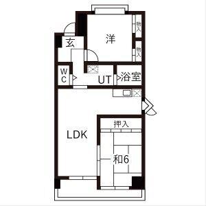 シャンポール幹 II(2LDK/3階)の間取り写真