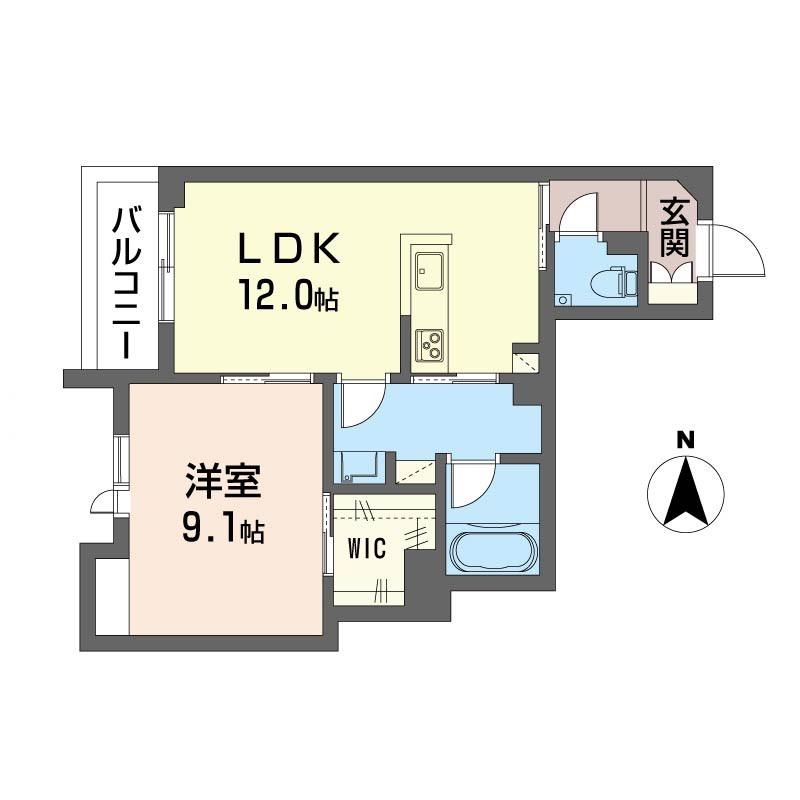 セント リヴェール(1LDK/3階)の間取り写真