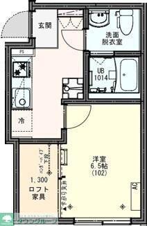 KEIAI RESIDENCE 八王子II(1K/1階)の間取り写真